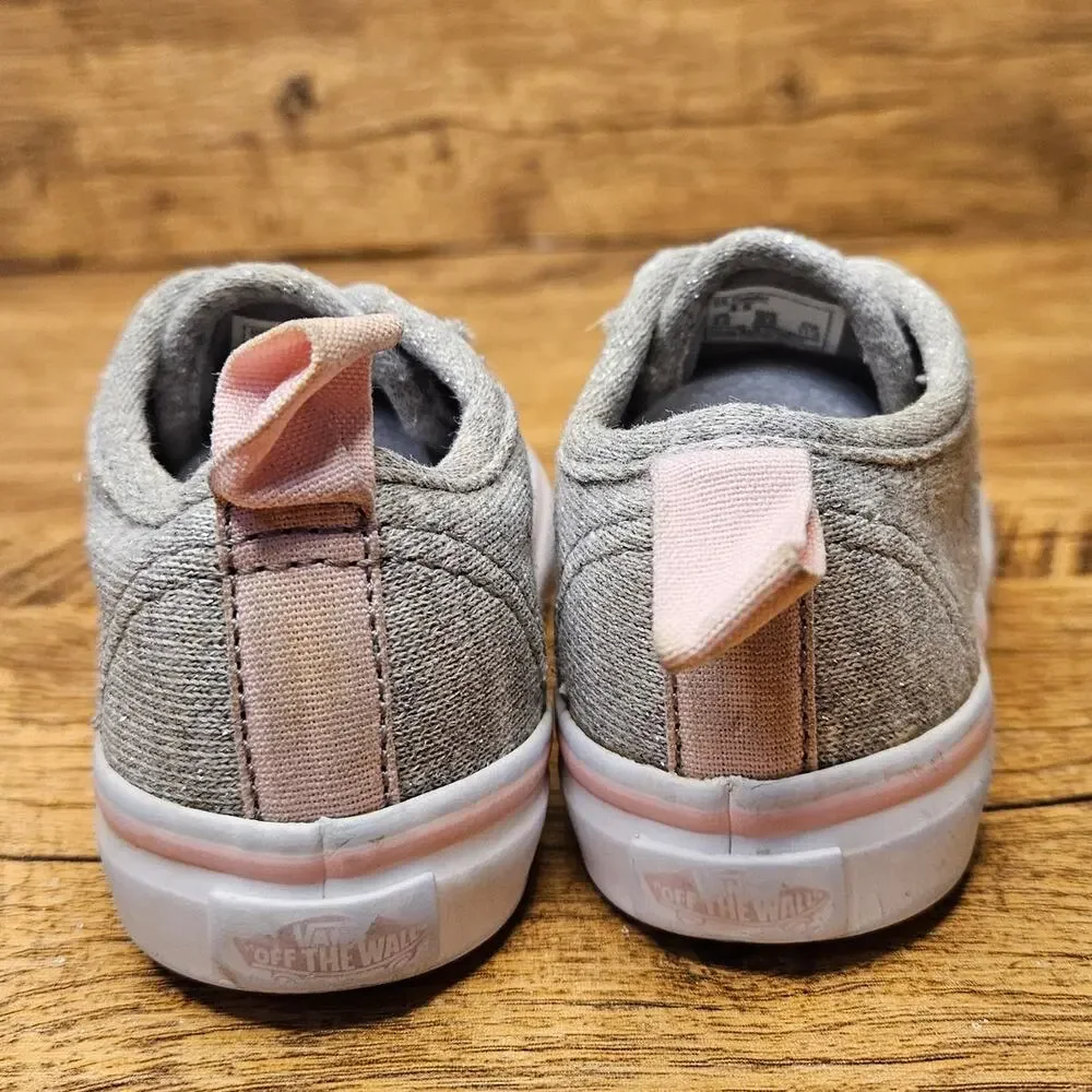 VANS Grey Sparkle Slip on Sneaker size 4.5
